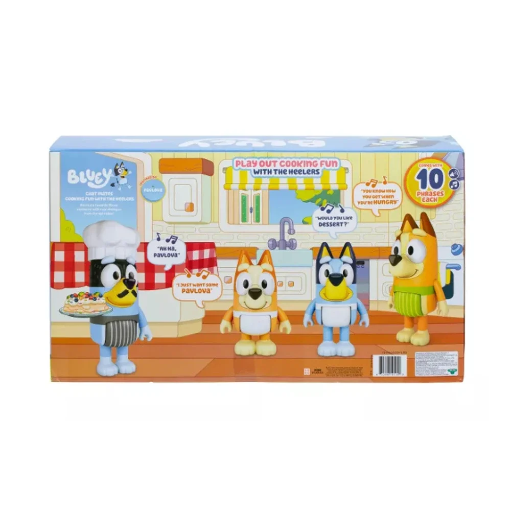 Bluey Let's Play Chef Chat Mates Figure Dinner Time Heeler: Interactive NWT